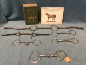 Six miscellaneous horse bits; an anatomical model of the mare with coloured plates; and Ashgill -