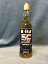 A commemorative bottle of whiskey - D-Day 1944, the 40% limited edition Speyside malt numbered 60/