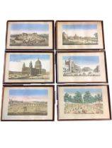 A set of six C18th handcoloured French optic engravings of London landmarks - St James’s Palace,