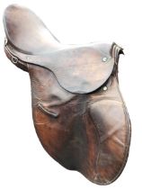 A Swaine Adeney Brigg & Sons Ltd general purpose leather saddle.