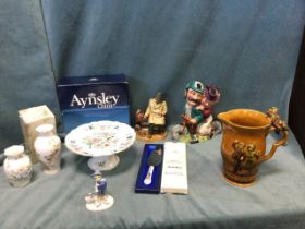 Miscellaneous ceramics - a boxed Aynsley comport, vases, a Spanish porcelain figurine, a Royal