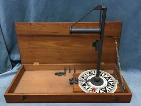 A mahogany cased navigational instrument? (25.25in box)