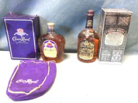 A boxed litre bottle of Chivas Regal blended Scotch whisky, the 12 year aged liquor 43% proof; and a
