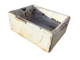 A rectangular 2ft belfast sink with integral overflow. (24.25in)