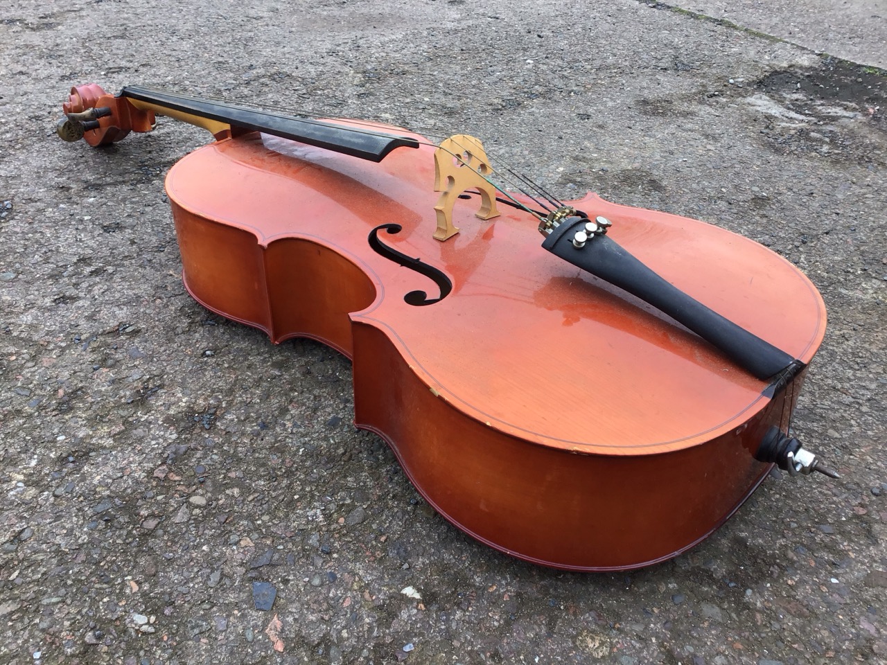 A Boosey & Hawkes three-quarter size Excelsior cello, with an associated bow. (2) - Image 2 of 3