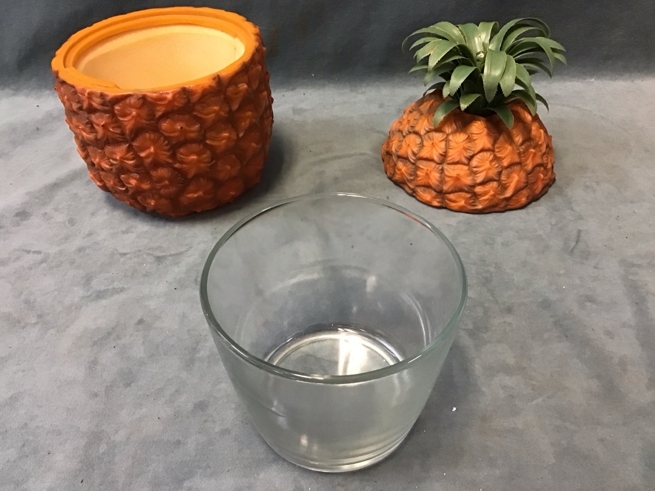 A 60s pineapple ice bucket with glass liner. (10.5in) - Image 3 of 3