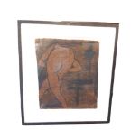 Arnold Daghani, oil on canvas, nude from the rear, signed, dated, float mounted & framed. (13.5in