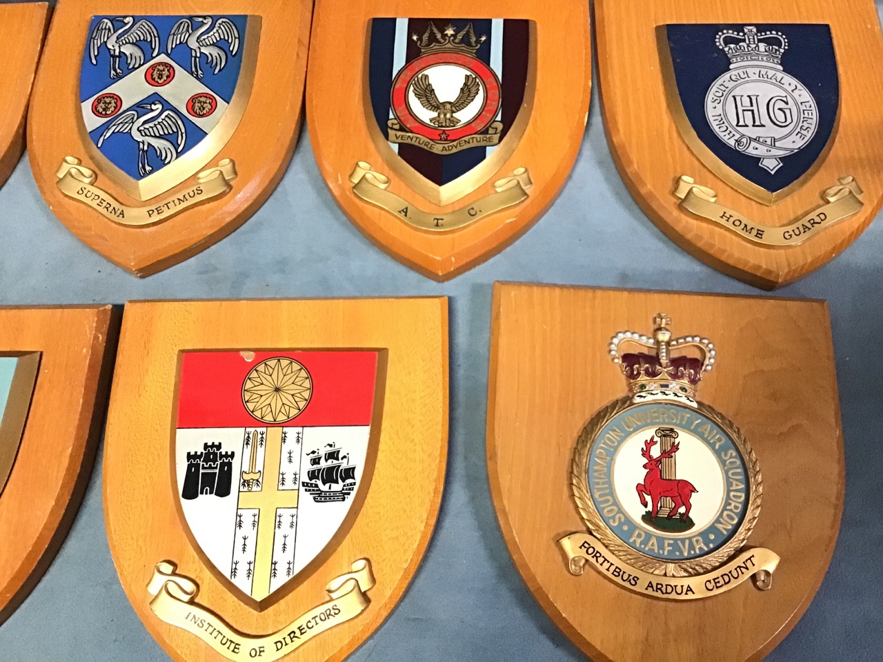 Miscellaneous military and civil armorial shields - Home Guard, RAF College Cranwell, Air Training - Image 2 of 3