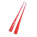 A pair of long 9ft painted tapering chamfered sweep oars. (108.5in) (2)