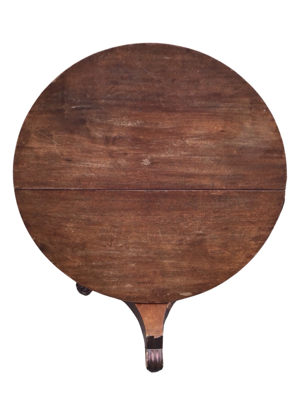 A William IV mahogany breakfast table, the circular top above a cockbeaded apron, tilting on a - Image 2 of 3
