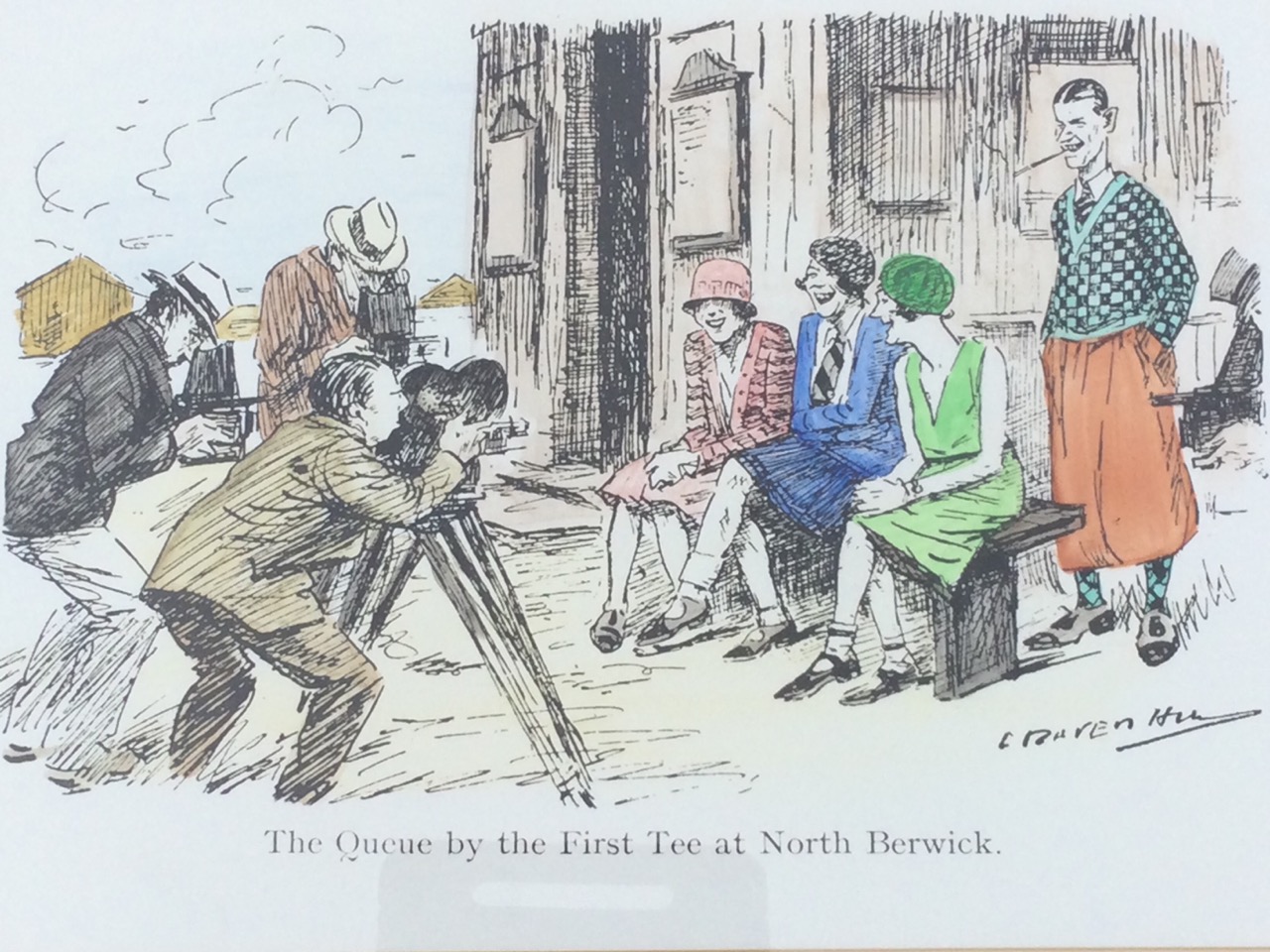 Leonard Raven Hill, three humorous sporting prints, golfing scene titled The Queue by the First - Image 2 of 3