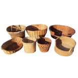 Eight baskets - wastepaper, shopping, dog, oval, bread, etc. (8)