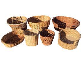 Eight baskets - wastepaper, shopping, dog, oval, bread, etc. (8)