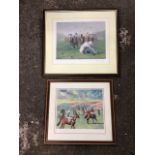 M Connard, coloured print, a fallen jockey, titled Sod It, signed, numbered, mounted & framed - 13in
