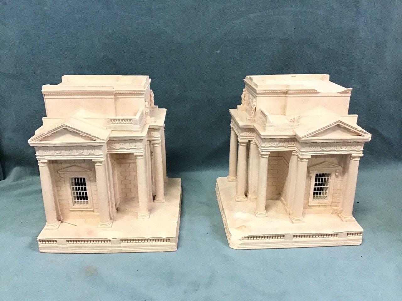 A pair of classical architectural model buildings made for The Irish Georgian Society, the - Image 2 of 3