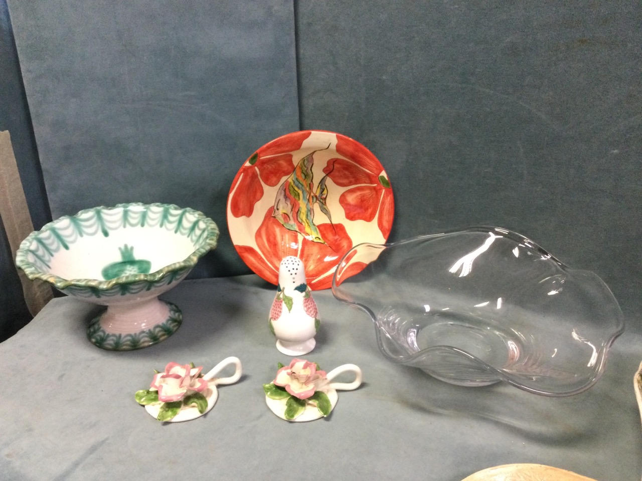 Miscellaneous ceramics & glass - a French crystal Bayel waved bowl, studio pottery, a sugar - Image 3 of 3