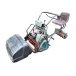 An Atco Royal B24 ride-on mower with detachable seat and roller and grass collection bucket. (3)