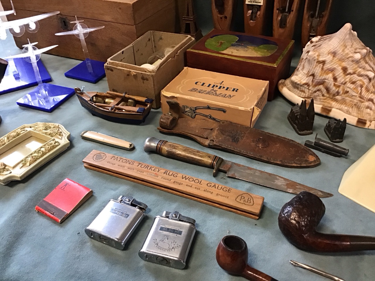 Miscellaneous collectors items - wood acrobat toy, a Victorian mahogany box, a seashell, perspex - Image 3 of 3
