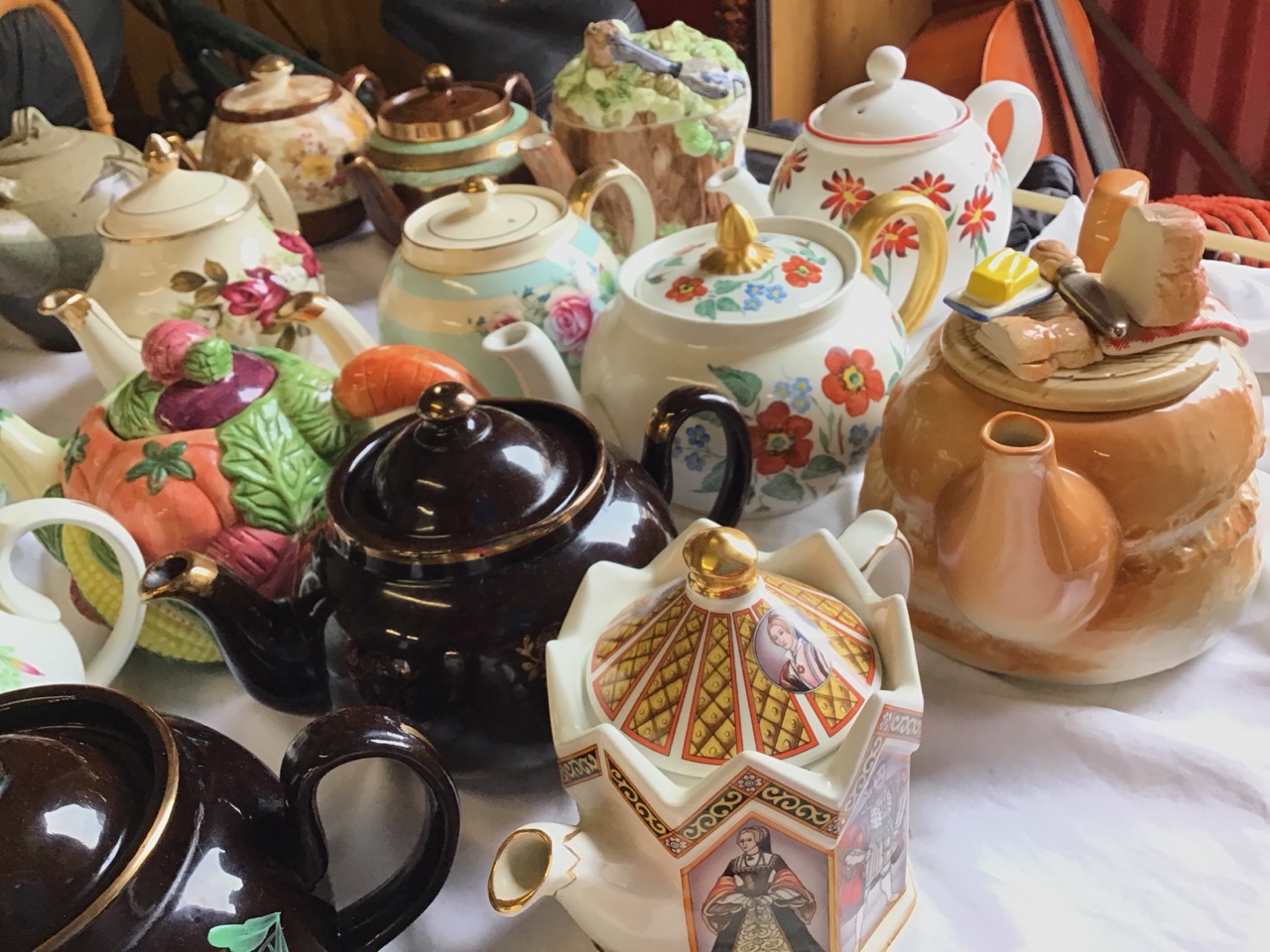A collection of ceramic teapots, Victorian, Edwardian and later, including brown bettys, - Image 3 of 3