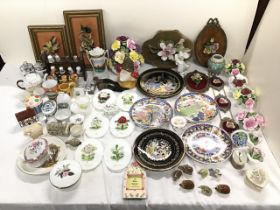 Miscellaneous ceramics - eight Aynsley porcelain flower arrangements, six Coalport flowers of the