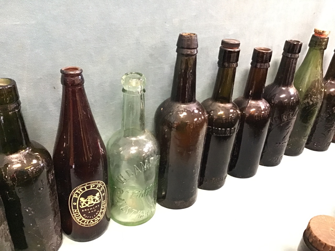 A collection of thirty-nine moulded brewery bottles mainly North Eastern, some with stoppers - Vaux, - Image 3 of 3