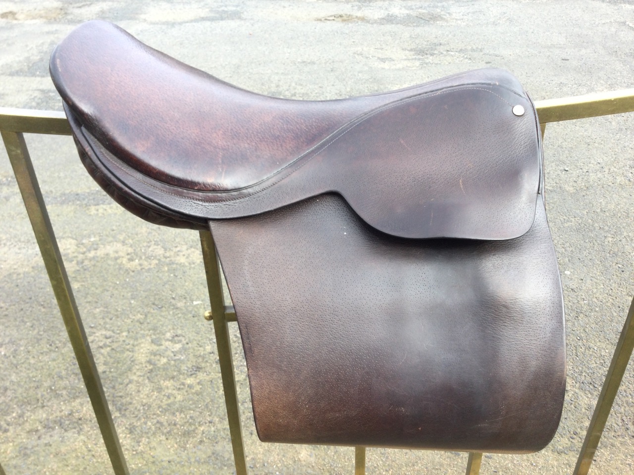 A general purpose leather saddle with forged steel mounts by W Brooke & Son Ltd.
