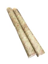 A pair of wood columns with marbled covered decoration. (75in) (2)