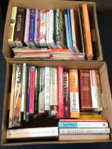 Two boxes of books - antiques, Millers price guides, fashion, homes, cookery, Nigella Lawson,