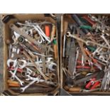 A large quantity of spanners, chisels, files, rasps, pliers, screwdrivers, saws, drills, etc. (A