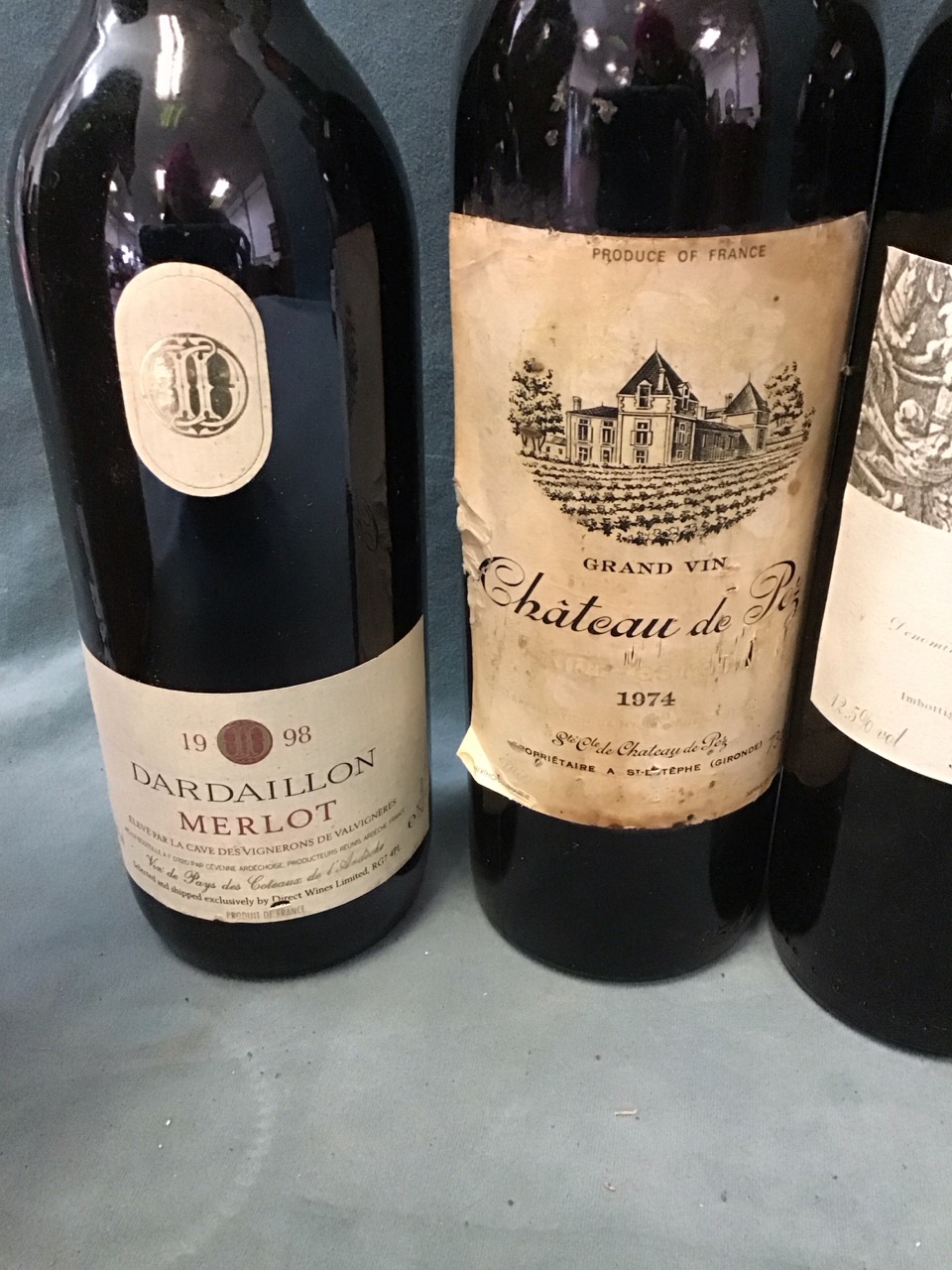 Nine bottles of French & Italian red wines - Château de Pez Gironde1974, two Château Millegrand - Image 3 of 3