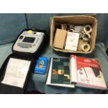 A Megger PAT testing kit with instruction manuals, accessories & labels, a boxed microwave leakage