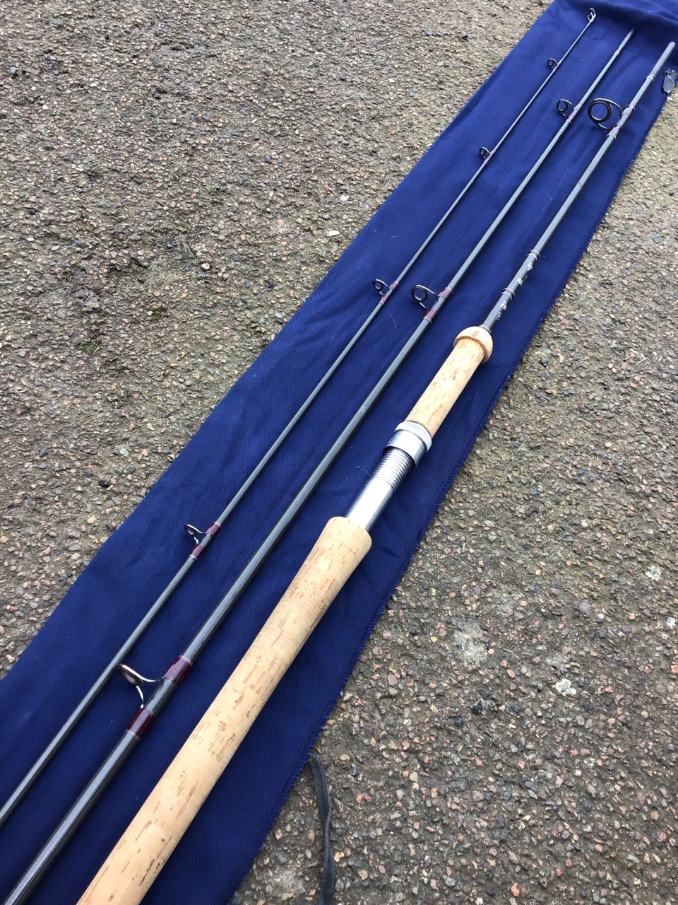 A Greys of Alnwick carbon fibre 12ft Royal Bait three-piece spinning rod with sleeve. - Image 3 of 3