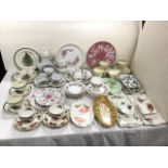 Miscellaneous ceramics - a Royal Grafton teaset in the Fragrance pattern, a Spode Christmas Tree