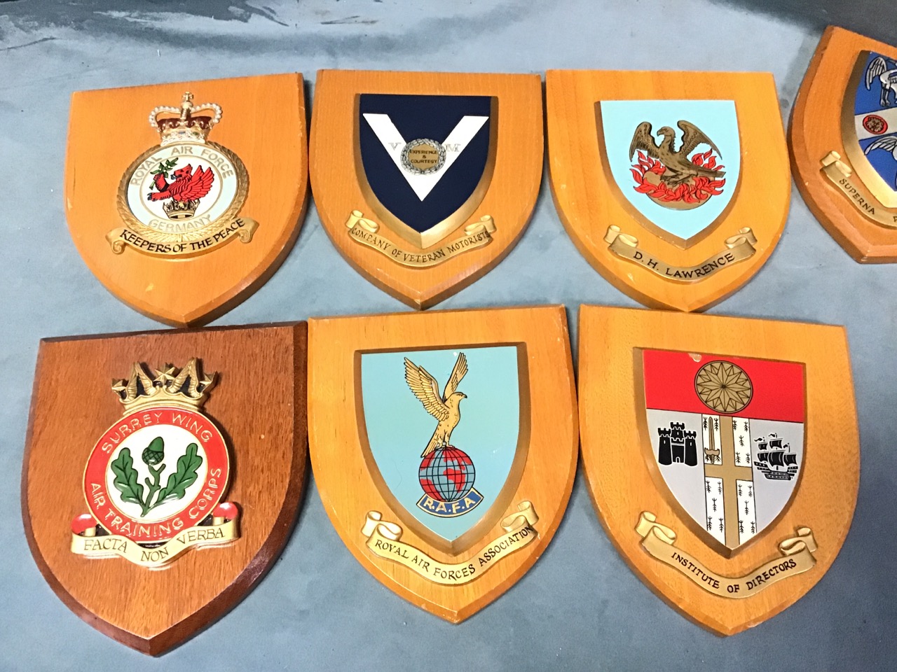 Miscellaneous military and civil armorial shields - Home Guard, RAF College Cranwell, Air Training - Image 3 of 3