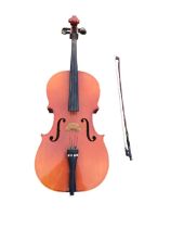 A Boosey & Hawkes three-quarter size Excelsior cello, with an associated bow. (2)