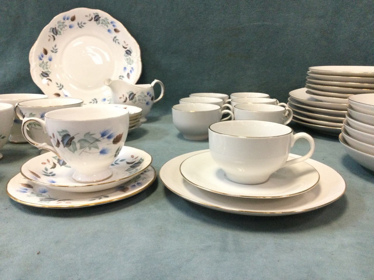 A contemporary Harmony gilt edged white porcelain dinner service with dinner plates, side plates, - Image 2 of 3