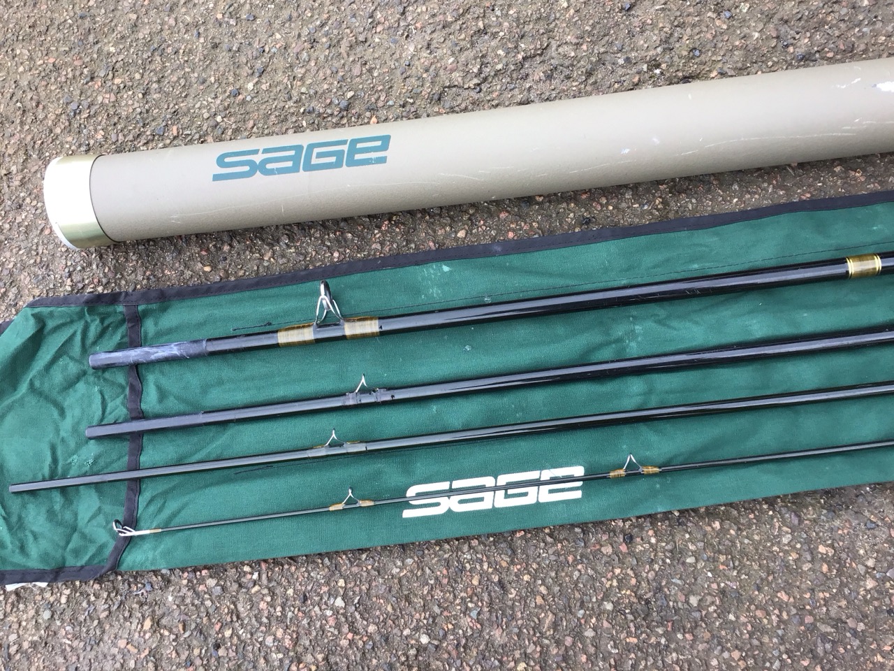A tubed & sleeved Sage four-piece 16ft Graphite IV salmon fly rod. - Image 2 of 3