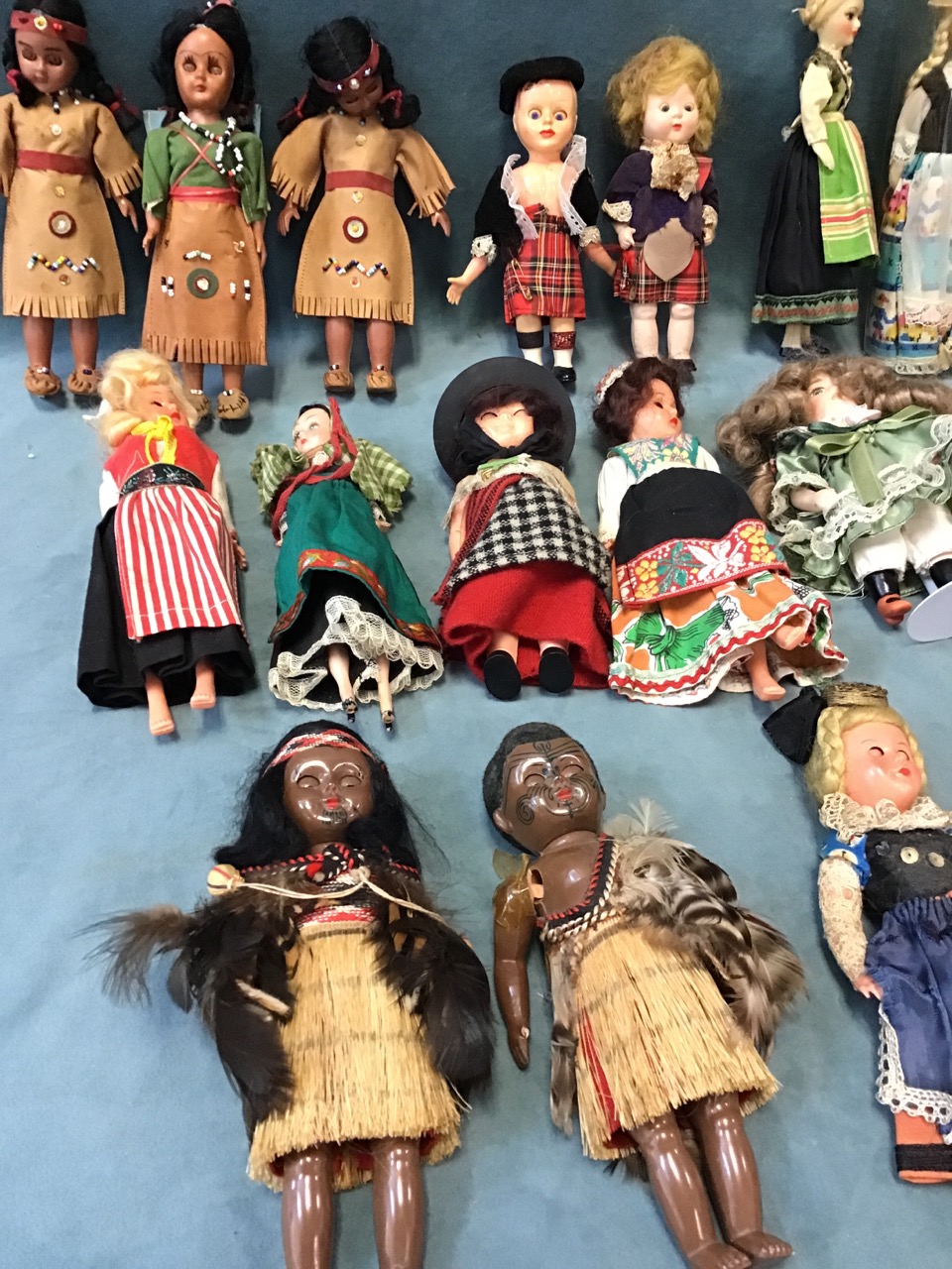A collection of dolls, mainly in national costumes - Dutch, Welsh, Scottish, a Swiss guard, Māori, - Image 2 of 3