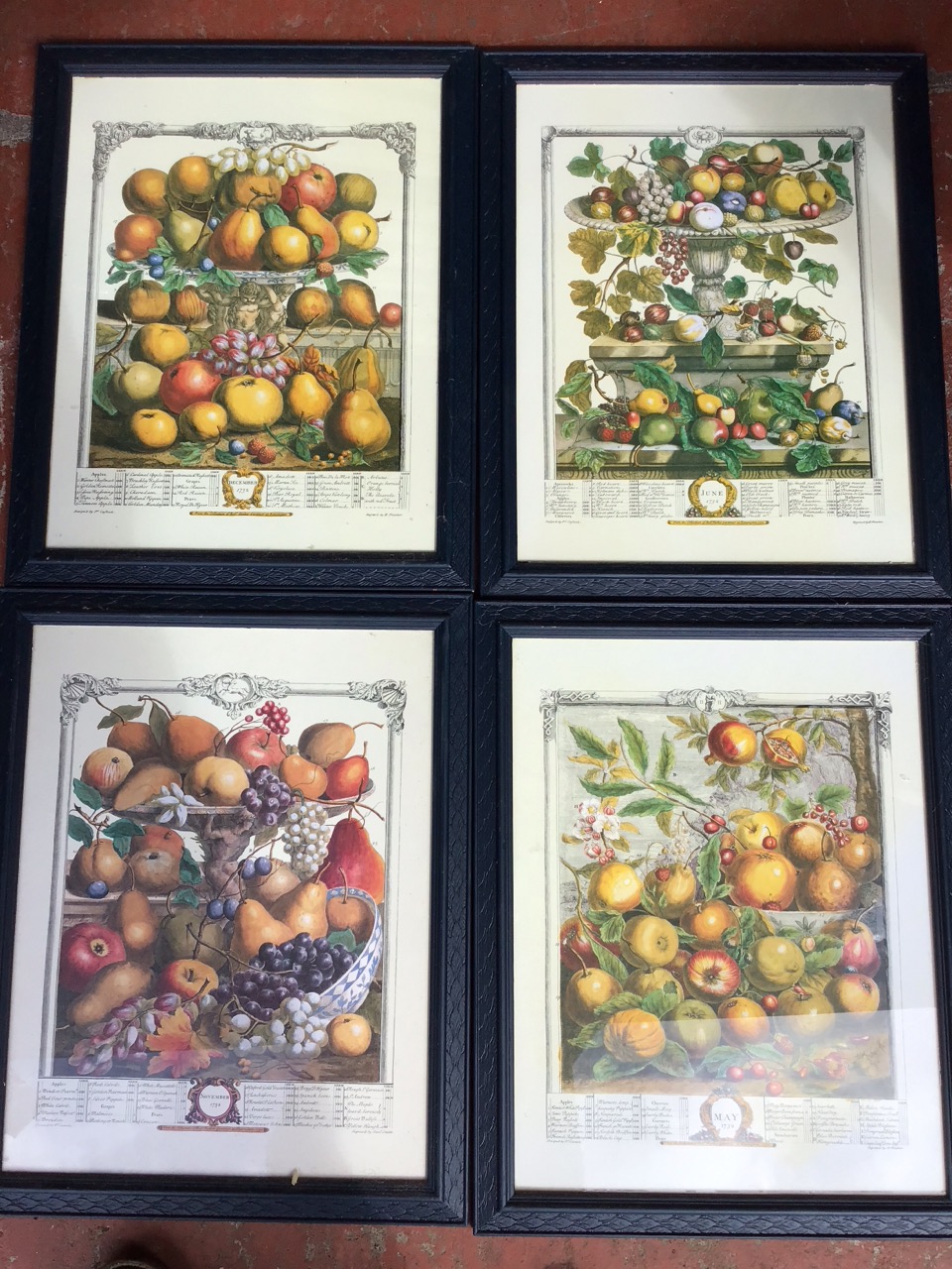 A set of four Victorian Baxter prints in later gilt frames with embossed borders and titles; and a - Image 3 of 3