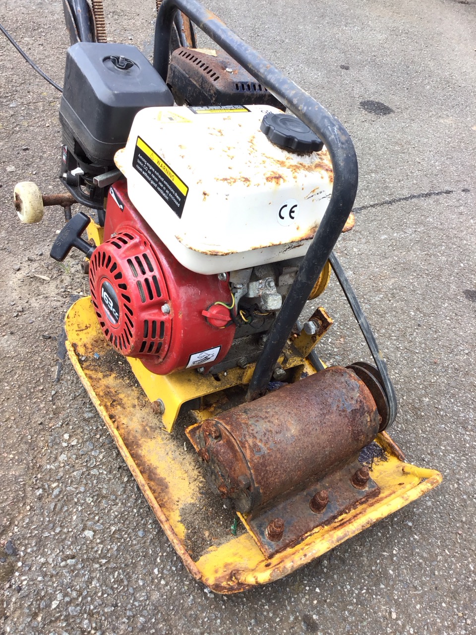 A petrol powered ground wacking machine with trolley wheels and 166cc engine. (A/F) - Image 3 of 3