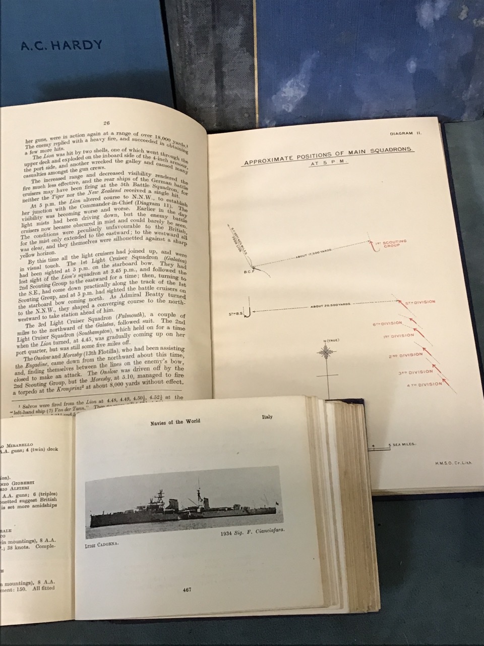 Naval books - three volumes on Jutland published in 1920, 1924 & 1936, all with illustrations, - Image 3 of 3