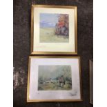 David Grant, coloured print, a mounted huntsman and fox, titled Three Breaths Held, signed &