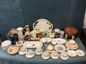 Miscellaneous ceramics - a Royal Winton chintz flower basket, a Wedgwood Hathaway Rose vase, six