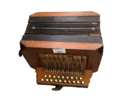Wooden cased piano accordion