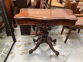 Mid Victorian rosewood card table