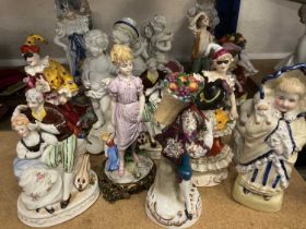 Collection of porcelain figurines and sundry ceramics