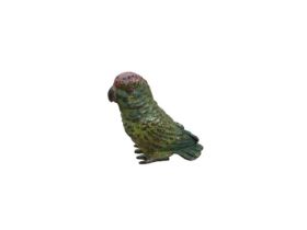 Austrain cold painted bronze model of a parrot, 4cm high