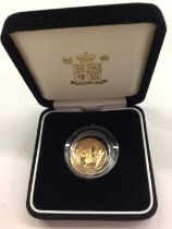 G.B. Royal Mint Queen Elizabeth II gold sovereign 2003, in case