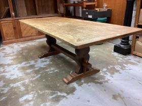 17th century style oak refectory table.