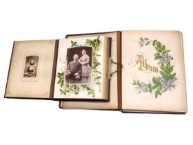 Family photograph albums and rent ledgers (box)